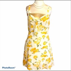 Socialite Lemon Print Mini Dress